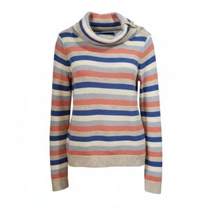 Y2K French Connection Cowl Neck Sweater Size S Striped Lambswool Angora Preppy